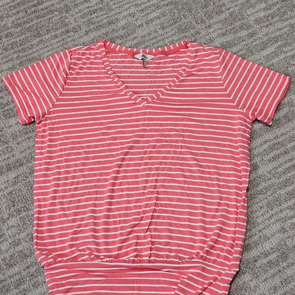 Joules Candice ruched t-shirt dress bodycon pink white size 6 ladies - Picture 8 of 12